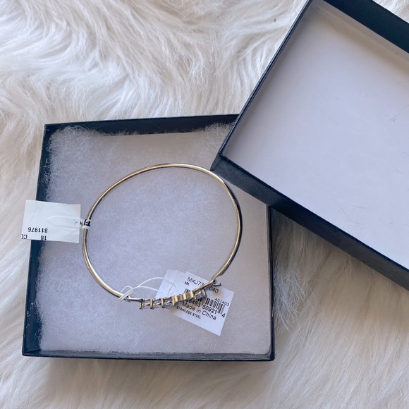 Michael Kors Silver Stainless Steel Logo Bracelet - Picture 5 of 5